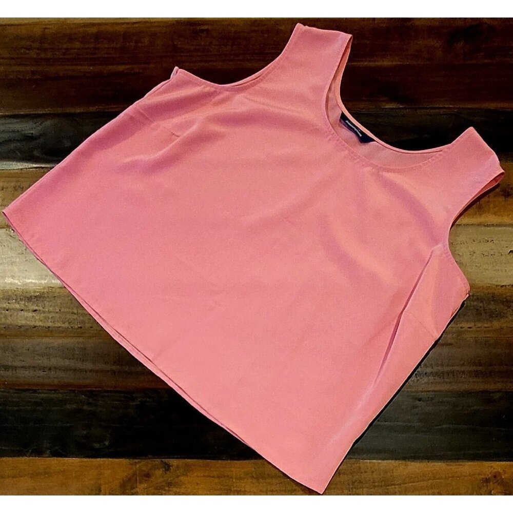 Penningtons Wide Strap Tank Top Lightweight Polyester Rose Pink Women's Size 2XL